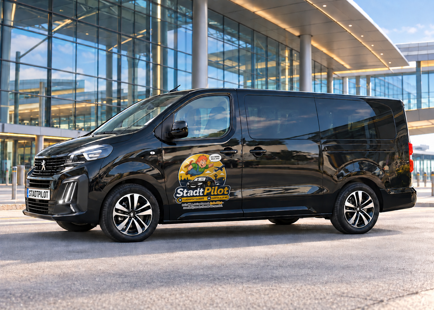 StadtPilot-Wagen bei der Abholung